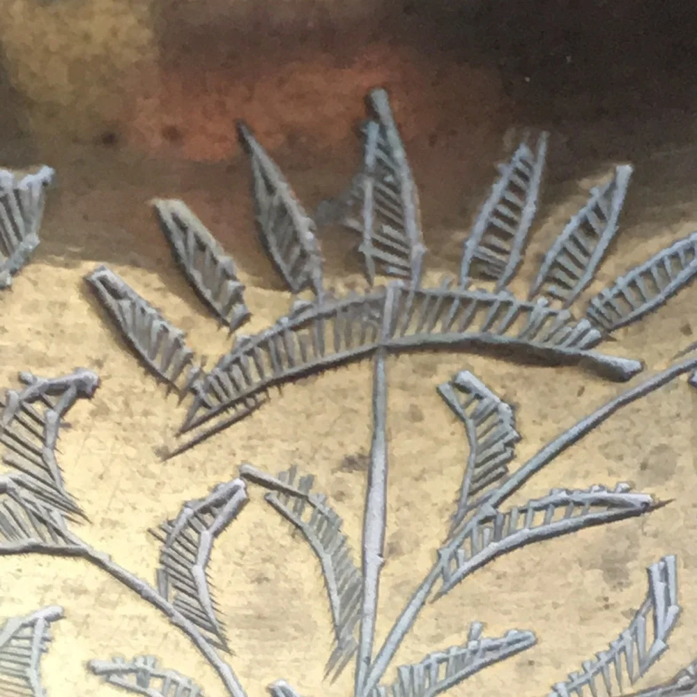 Small Carved Brass Vase